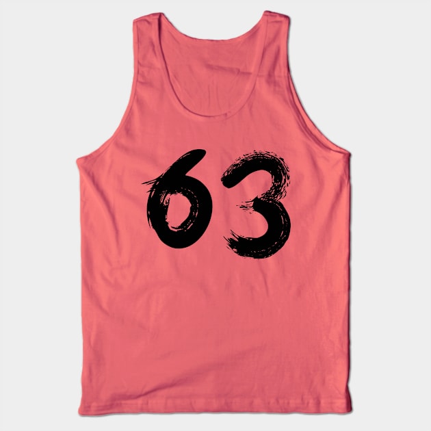 Number 63 Tank Top by Erena Samohai